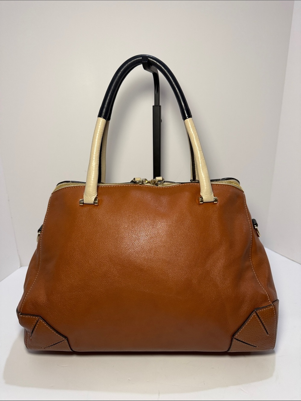 Furla Colorblock Pebbled Leather Satchel | Made in Italy - Picture 5 of 10
